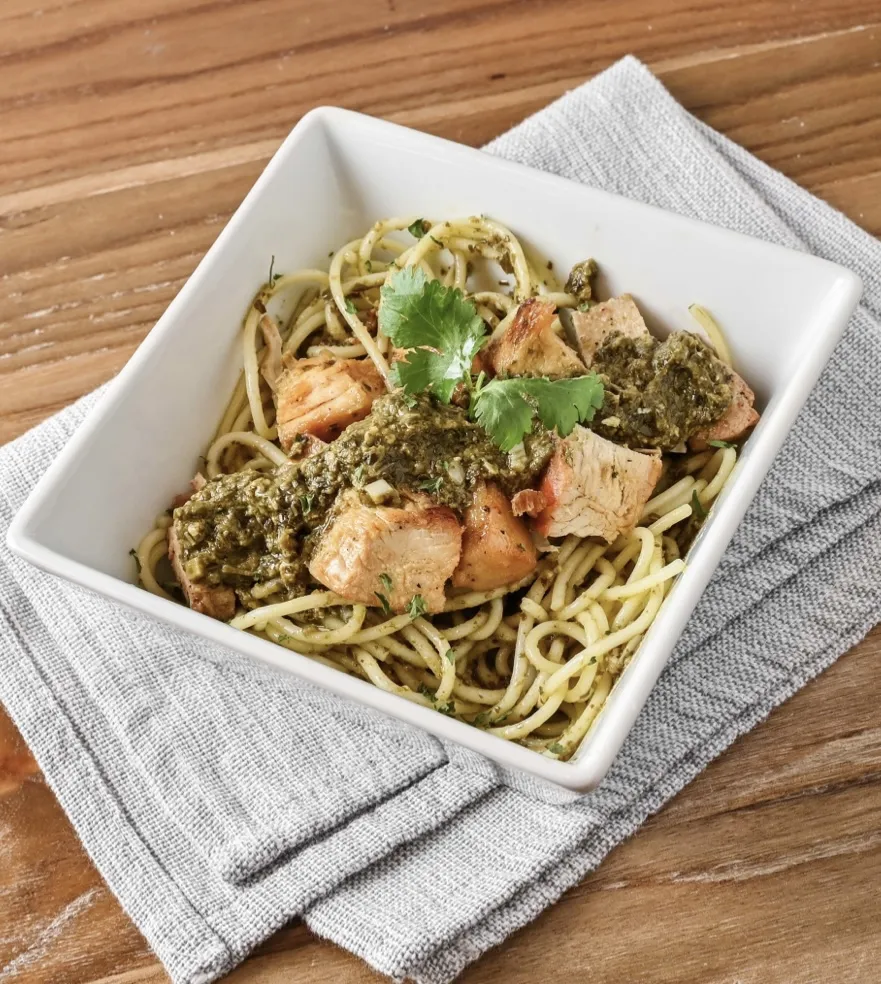Linguine Chicken Pesto Pasta